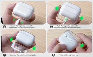 Coque de protection transparente en ABS souple anti-chute et anti-perte pour tous les étuis de chargement sans fil avec porte-clés intégré - Product Image 5