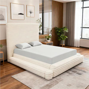 Современная кровать с каркасом из дуба, мягкой обивкой из вельвета, прочная, экологичная, с функцией хранения, на пружинном блоке, размеры Twin/<span class=keywords><strong>Queen</strong></span>/King - Product Image 4