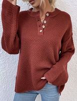 Pull cardigan personnalisé OEM/ODM pour femme, col en V, tricot décontracté, pull de Noël surdimensionné, robe tricotée