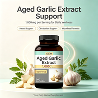 Gélules d'extrait d'ail vieilli en gros OEM, 360 unités, 1000 mg par portion, sans odeur, pour étiquette personnalisée
