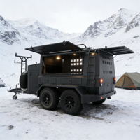 Remorque artisanale pliable légère 4x4 à double essieu haute capacité avec rangement arrière pour le camping en forêt, support OEM/ODM