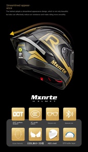 Mxnrte Maixingte Full-Face phong cách retro ABS Mũ bảo hiểm xe máy phổ kích thước cho nam giới phụ nữ trẻ em tất cả các mùa cưỡi Điều kiện Mới - Product Image 4