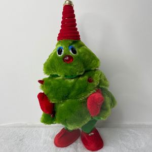 2023圣诞电动毛绒玩具唱歌跳舞圣诞树派对电动玩具批发 - Product Image 1