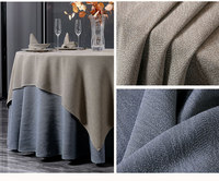 Nappe de table en coton et lin pour hôtel et restaurant, style simple, forme ronde, lavable, tissu personnalisé commercial