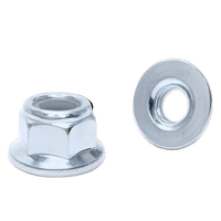 Hex Flange Nuts UNC UNF 1/4-20 3/8-16 5/16-18 1/2-13 5/8-11 3/4 inci baja seng berlapis kuning seng nilon Hex memasukkan mur kunci