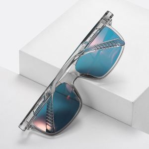 Lunettes de soleil sportives polarisées pour hommes 2024, monture carrée intégrale, protection UV, personnalisables avec logo, idéales pour la pêche et la conduite, en polycarbonate (PC) – Le meilleur choix - Product Image 3