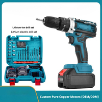 Perceuse à percussion sans fil 3-en-1 21V, mini-perceuse, marteau perforateur, tournevis électrique, batterie Li-ion, outils électriques domestiques DIY