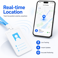 Localizador GPS Portátil para Tarjetas de Identificación 2G/GSM/WiFi, Localizador de Seguridad Inteligente, Llamada de Emergencia SOS, Buscador de Anillos, Posicionamiento en Tiempo Real, Dispositivo con Aplicación para PC
