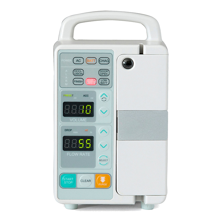 Bomba de infusión electrónica de la UCI del hospital, bomba de infusión iv con calentador