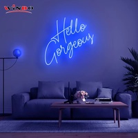 Enseigne néon Winbo Kitty, conception de lettres personnalisée gratuite, enseigne néon pour barbier, décoration murale pour mariage et fête, petite enseigne néon LED personnalisée, petite machine