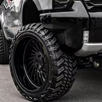 Jantes Turbine DUB Noir Brillant 20 22 24 Pouces 6x139.7 6x135 pour Chevy Silverado Ford F150 RAM Truck