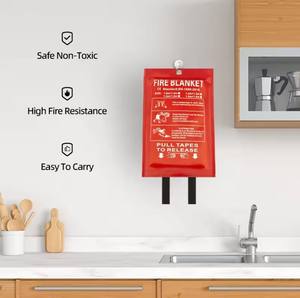 Yüksek kaliteli ev yangına dayanıklı güvenlik acil yangın kayıt fiberglas yangın battaniyesi - Product Image 4
