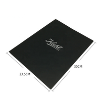 Dossier de présentation personnalisé avec Logo imprimé, pochettes en papier noir mat, 2 poches, avec fente pour carte
