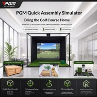Simulateur de golf d'intérieur PGM, montage rapide, cabine sans décoration, jeu à domicile, ensemble complet, équipement d'entraînement à domicile