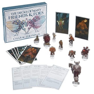 OEM ODM Standee en acrylique Stratagem 49, <span class=keywords><strong>jeu</strong></span> <span class=keywords><strong>de</strong></span> rôle <span class=keywords><strong>de</strong></span> table fantastique coloré illustré à la main, D&D The Deck of Many Friends - Product Image 1