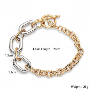Bracelet en vrac de luxe en acier inoxydable 316L plaqué or 14k 18k, bracelets et joncs de mode, bracelet trombone OT pour femme - Product Image 6