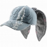 Chapeaux Y2k Nouveaux  Tenues Kpop Casquette de baseball Hip-hop Beanies Jeans Chapeau à oreilles de lapin pour fille