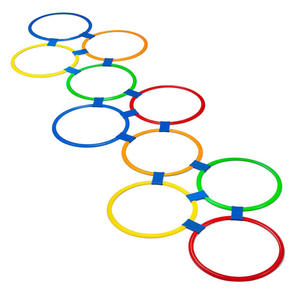 Set di Allenamento Sportivo per Bambini - Anelli per Agilità e Cerchi per Salti Rapidi, Attrezzatura per Allenamento di Hopscotch e Calcio - Product Image 1