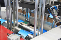 Sac poubelle en rouleau en plastique Le prix des sacs en plastique faisant la machine en Algérie Machines en plastique Taiwan 2 lignes 12KW 7-25