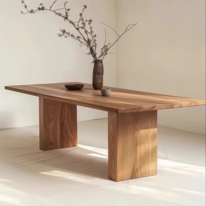 <span class=keywords><strong>Tavolo</strong></span> da Pranzo, Tè e Caffè Rettangolare Multifunzionale <span class=keywords><strong>in</strong></span> <span class=keywords><strong>Legno</strong></span> Massello Stile Medievale Vintage con Gambe a Piedistallo <span class=keywords><strong>per</strong></span> Arredamento Casa - Product Image 1