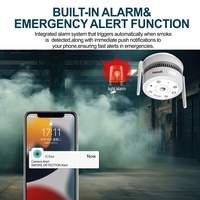 Caméra d'alarme de fumée Wifi 4mp 180 degrés lunettes de poisson détection humanoïde alarme de détection de fumée