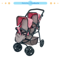 Poussette double pour bébés Dollri Starri, nouvelle arrivée en tissu, pour les enfants plus âgés, avec poignée réglable et panier, poussette double