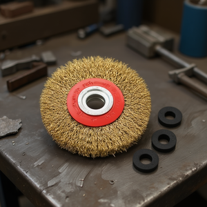 TTAKE Circular <b>Brush</b> 200x25 Mm Steel <b>Wire</b> Abrasive For Metal Polishing - Product Image 3