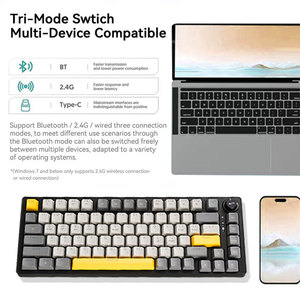 Clavier de jeu mécanique sans fil 83 touches 75 %, trois modes, échange à chaud, RGB, compact, pour joueurs - Vente Flash - Product Image 2
