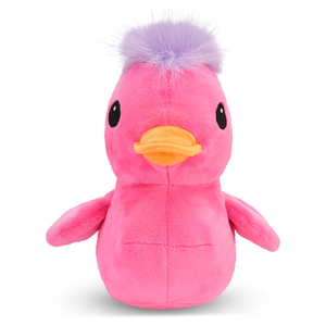 Ducky Buddy, canard en peluche violet à poils longs de <span class=keywords><strong>8</strong></span> pouces avec accents brodés, pour tous les âges, idées de jouets en peluche doux roses - Product Image 4
