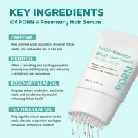 Serum Penumbuh Rambut OEM PDRN Kafein Rosemary, Cairan Pijat Kulit Kepala Formula Sejuk Bebas Minyak untuk Perawatan Rambut Lebih Tebal