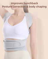 Ceinture de soutien lombaire professionnelle réglable, respirante, confortable et durable pour le bureau et l'usage quotidien – Correcteur de posture dorsal