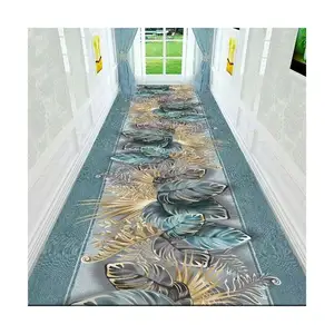 Made Long Hallway Carpets European Stairs Corridor Carpet Wedding Hotel Carpet Area Rugs Runners Flower Non-slip Floor Ma