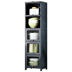 Étagère <span class=keywords><strong>de</strong></span> rangement <span class=keywords><strong>en</strong></span> <span class=keywords><strong>bambou</strong></span> ultra-étroite pour les espaces restreints, <span class=keywords><strong>armoire</strong></span> <span class=keywords><strong>de</strong></span> salle <span class=keywords><strong>de</strong></span> bain et <span class=keywords><strong>de</strong></span> <span class=keywords><strong>cuisine</strong></span> avec étagère pour le rangement dans les petites salles <span class=keywords><strong>de</strong></span> bain - Product Image 5