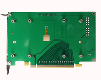 Papan Adaptor SXM2 ke PCIE X16 untuk Modul Nvidia P100 V100 Kartu Grafis Kartu Ekspansi Penginderaan Suhu 300W GPU Dual 8PIN