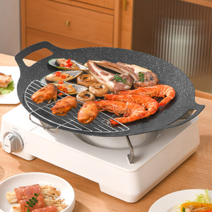 Plaque de cuisson antiadhésive en pierre Maifan incroyablement efficace, sans fumée, avec poignées, pour les dîners en plein air, le camping, le jardin et la cour. - Product Image 2