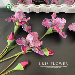 Fleurs artificielles 3D <span class=keywords><strong>Iris</strong></span> longue tige bouquets <span class=keywords><strong>de</strong></span> touche réelle pour vase mariage fête <span class=keywords><strong>jardin</strong></span> maison arrangements floraux saison décor - Product Image 2