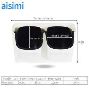 Aisimi-maceta Vertical <span class=keywords><strong>de</strong></span> plástico para jardín, maceta <span class=keywords><strong>de</strong></span> <span class=keywords><strong>pared</strong></span> hidrpónica, contenedor colgante, autoriego - Product Image 6