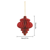 Décorations de Noël suspendues en forme de lanterne étoile personnalisées, écologiques, en papier nid d'abeille magnétique