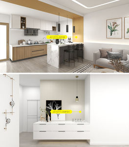 INTCO नई आगमन आसान स्थापित इनडोर निविड़ अंधकार सजावट 3D बाथरूम की दीवार पैनलों प्लास्टिक <span class=keywords><strong>Baseboard</strong></span> मोल्डिंग - Product Image 2