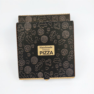 Fabricante al por mayor personalizado negro <span class=keywords><strong>Pizza</strong></span> caja <span class=keywords><strong>de</strong></span> papel precio barato respetuoso con el medio ambiente corrugado <span class=keywords><strong>7</strong></span> 9 10 12 pulgadas <span class=keywords><strong>Pizza</strong></span> caja <span class=keywords><strong>de</strong></span> embalaje <span class=keywords><strong>de</strong></span> alimentos - Product Image 1
