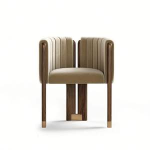 Khách Sạn Chỗ Ngồi Các Nhà Sản Xuất Sang Trọng Độn Nhung Ăn Ghế Chân Kim Loại Với Đánh Bóng Brass - Product Image 5