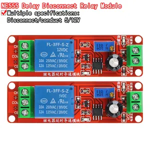 NE555 sakelar pengatur waktu modul relai penundaan waktu modul DC 5V / 12V pelindung relai pemutus penundaan UNTUK Arduino