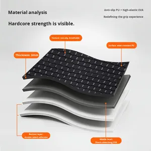 バンジーロードバイクハンドルバーテープハニカムパターン通気性滑り止めPU高弾性<span class=keywords><strong>EVA</strong></span> 210cm 3cm内径自転車ラップ - Product Image 3