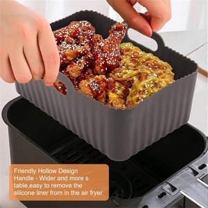 Food Grade <strong>Silicone</strong> <strong>Air</strong> <strong>Fryer</strong> Liner Rectangle Baking Pan Non-stick <strong>Silicone</strong> Pot <strong>for</strong> <strong>Air</strong> <strong>Fryer</strong> - Product Image 2