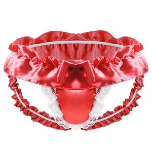Tzy1311T Sous-vêtements pour hommes en gros, <span class=keywords><strong>string</strong></span> sexy en nylon et dentelle à taille basse, double nœud - Product Image 1