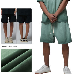 Wholesale Custom 430gsm Cotton Heavyweight Vintage <strong>Shorts</strong> Custom Embroidered Streetwear Blank <strong>Mens</strong> Sweat <strong>Shorts</strong> - Product Image 3