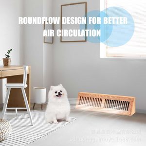 Wooden Floor Vent Cover Natural Wood Louver Style Easy Installation Home <b>Heating</b> Vent Decorative Cover - Product Image 5
