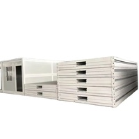 Conteneur modulaire en acier pliable de 20/40 pieds avec panneaux sandwich pour bureau, chambre, villa, extérieur, hôtel, centre commercial