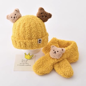 Ensemble écharpe et chapeau bébé en peluche douce-chapeau bébé d'hiver pour garçons et filles, couvre-<span class=keywords><strong>oreille</strong></span> chaud et protecteur mignon en forme de haricot en gros - Product Image 5