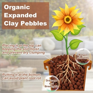 Brown & Red hydro <b>clay</b> pebbles for plants - Product Image 4